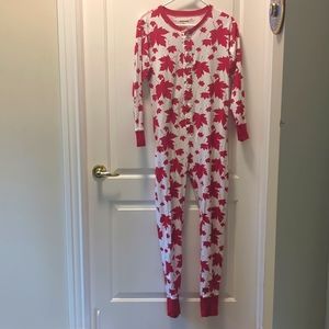 Canadian onesie maple leaves by Little Blue House size xs